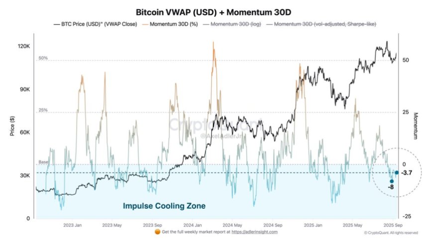 Bitcoin VWAP (USD) + Momentum 30D | Source: Axel Adler